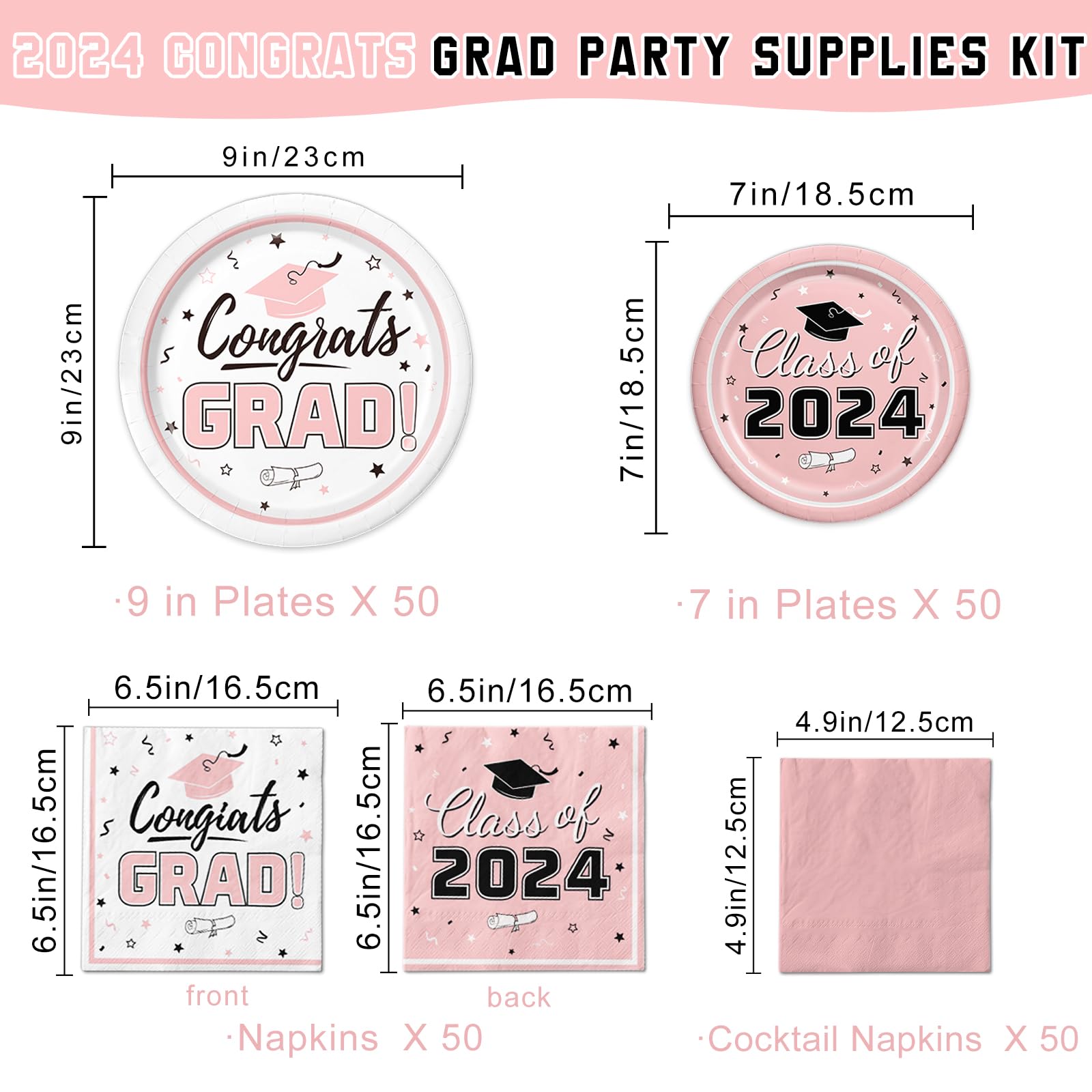 Graduation Napkins 120 Pc Class Of 2025 Graduation Party Set For 30 ...