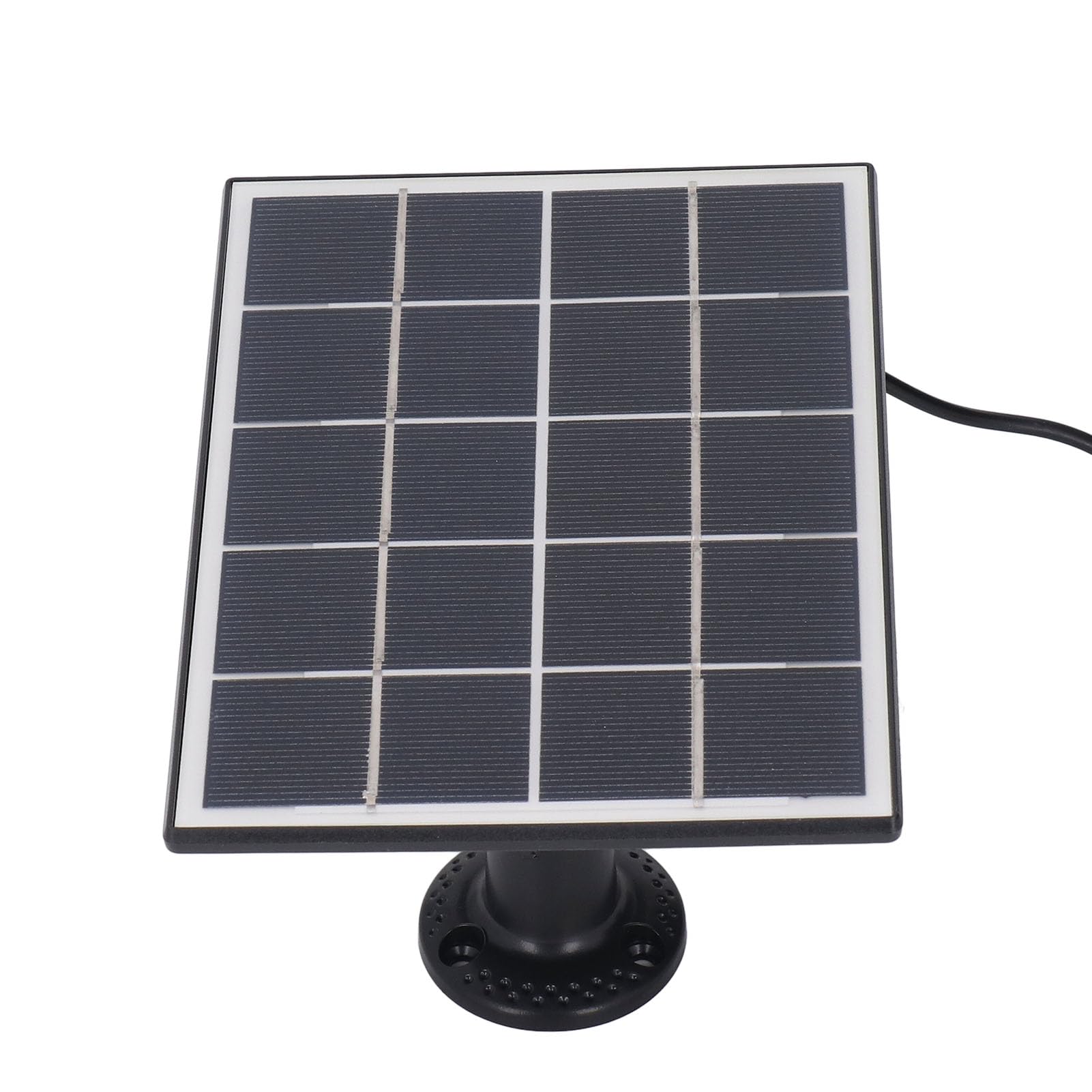 3W 5V Camera Solar Panel Monocrystalline Silicon Solar Panel Charger for Outdoor Security Camera (Black)