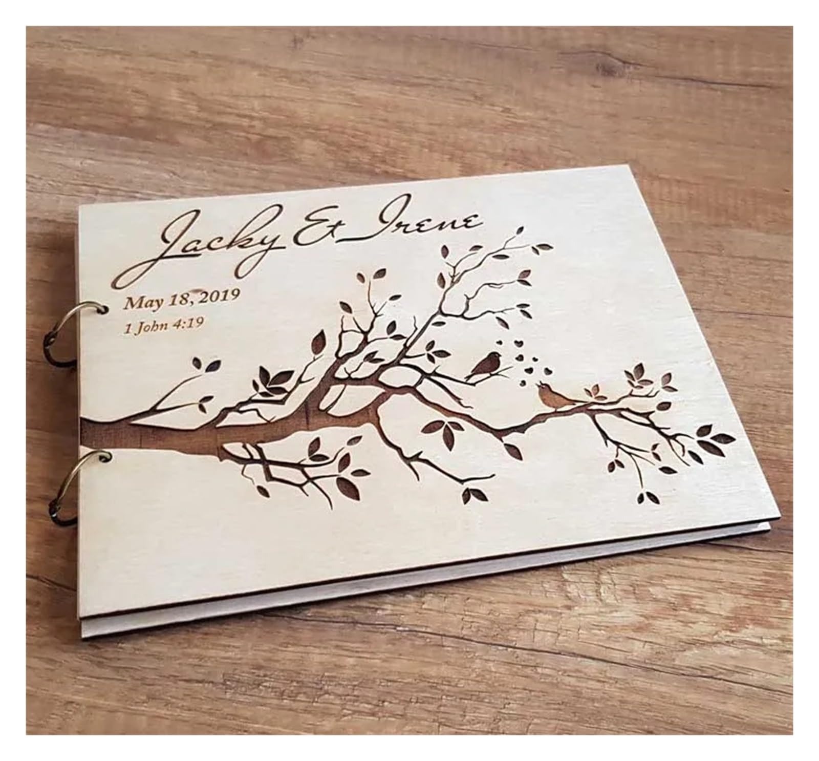 Libro Firmas Boda Libro de visitas Boda rústica Madera