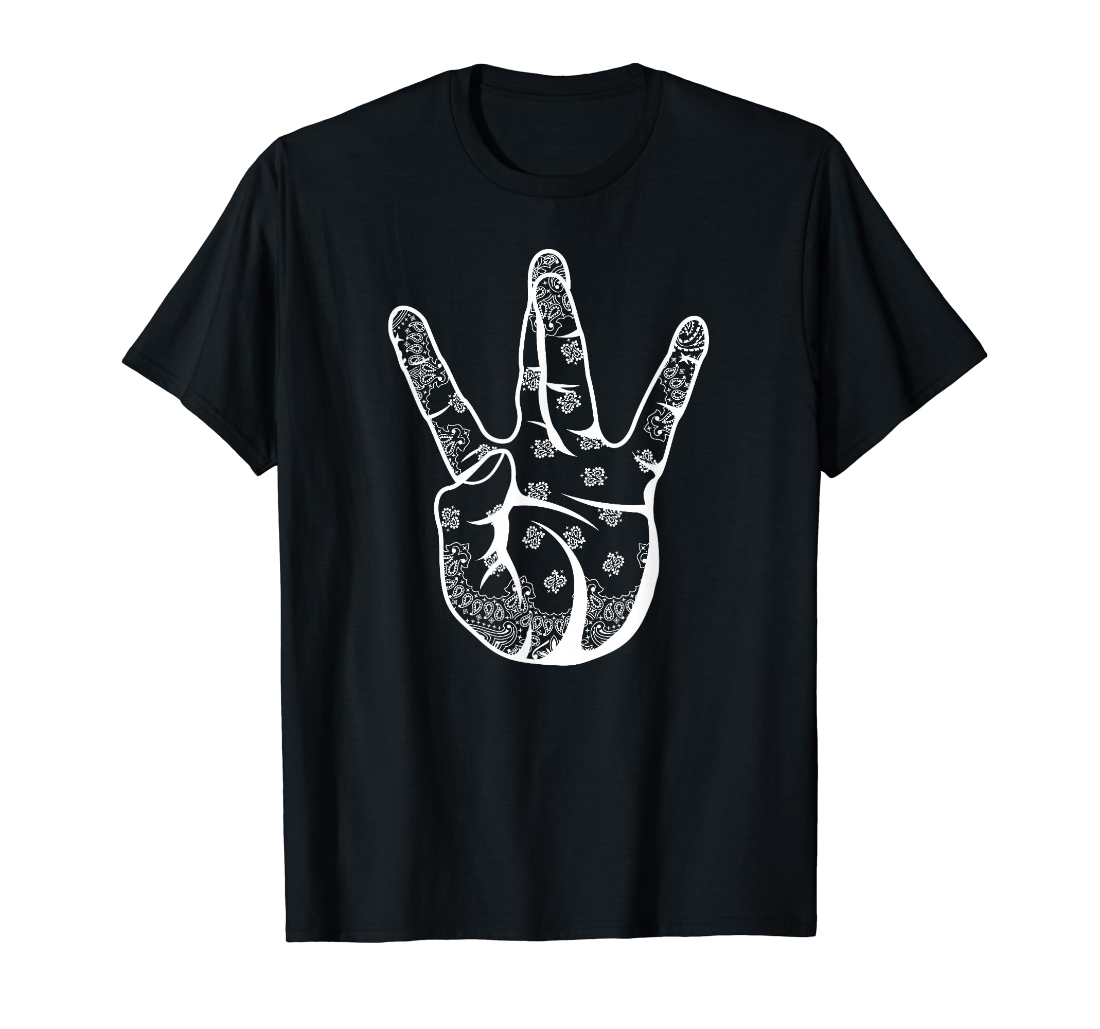 Amazon | Westside バンダナ ハンドサイン ギャングスタラップ Tシャツ