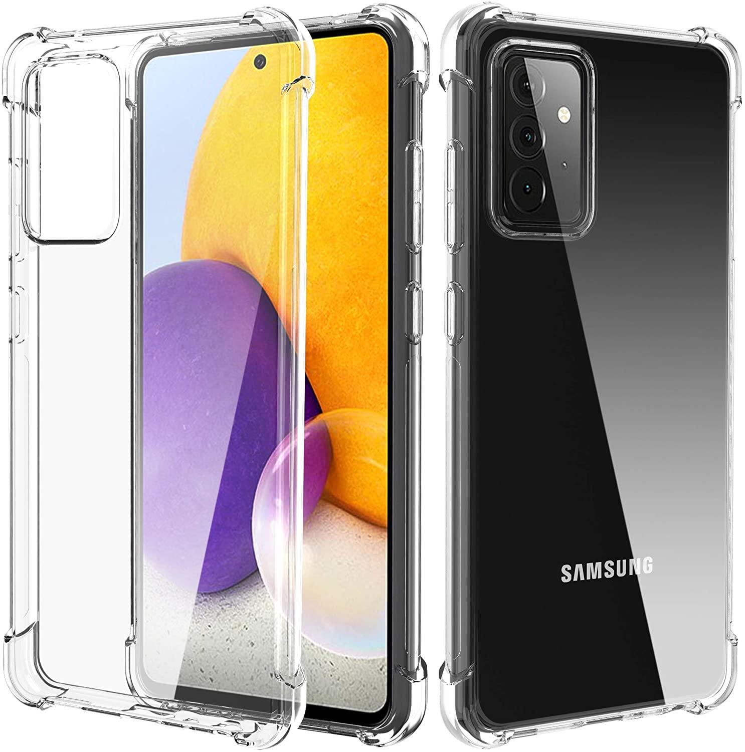 Emodil Case for Samsung Galaxy A72 4G / 5G Case Cover Back Air Cushion Soft Silicone Shockproof Anti-Scratch Protective Bumper Shell Corner for Samsung Galaxy A72 4G/5G by Emodil ®