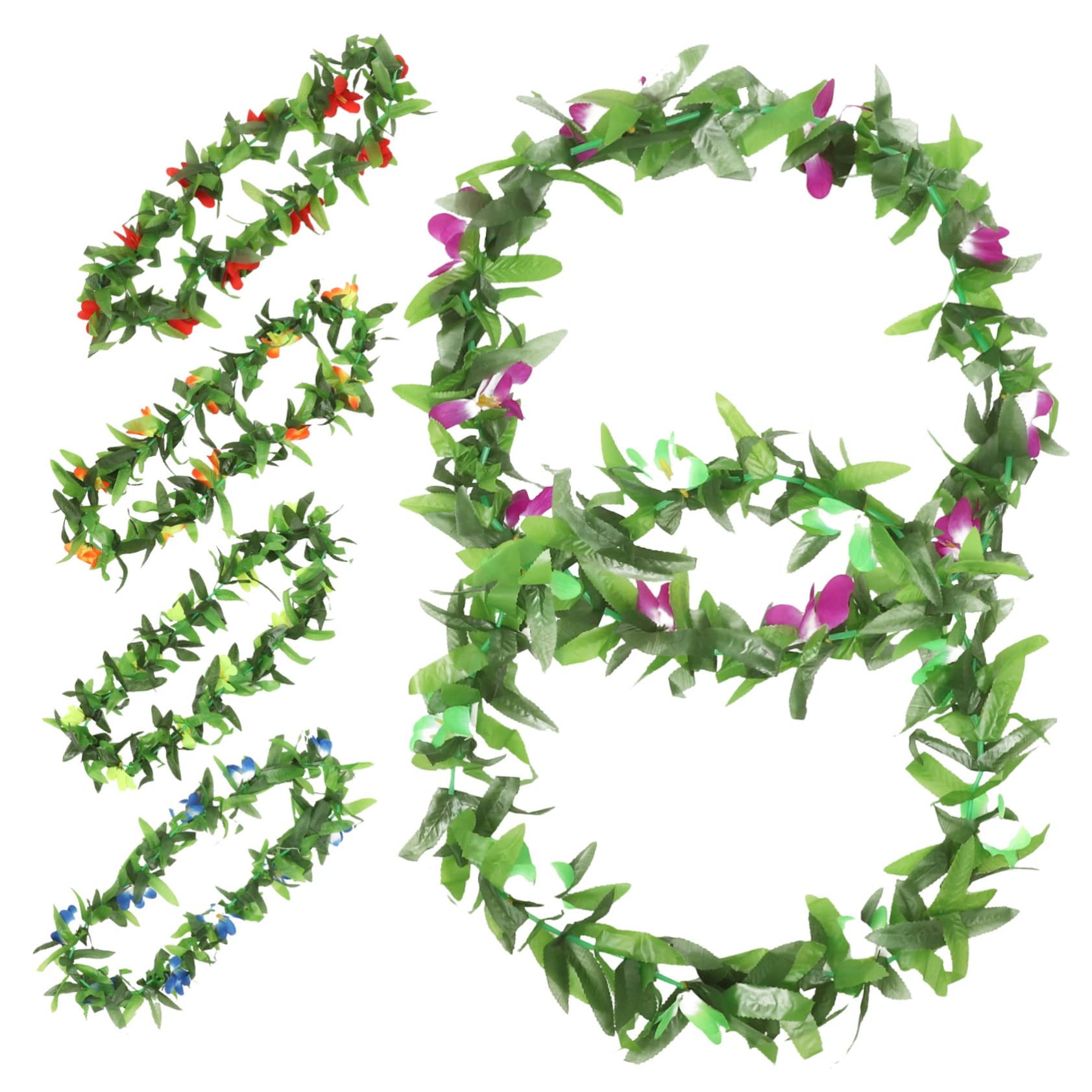 Ciieeo 4 Sätze Hawaiianische Blumenkette Luau Party Dekoration Für Strand Und Mottopartys Wiederverwendbar Für Hochzeiten Und Sommerfeste 6 Stück * 4