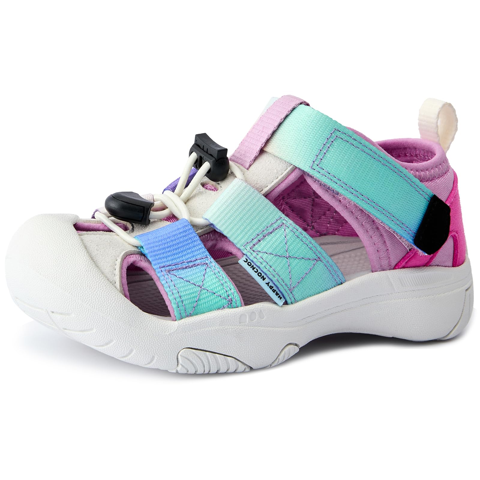 HAPPY NOCNOC Boys Girls Summer Breathable Sandals, Comfortable, Quick-Dry, Lightweight, Closed-Toe, Multicolor for Hiking & Outdoor Sports