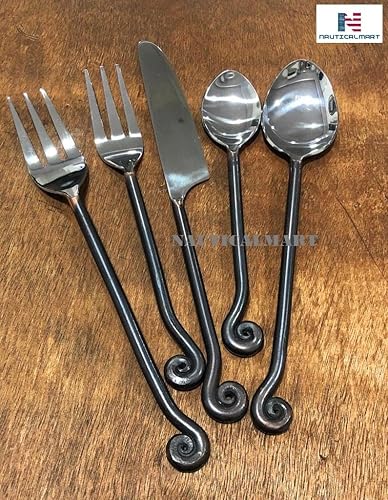 Miniatura 3 de Nautical-Mart Treble Clef Flatware Tenedor de ensalada de acero inoxidable