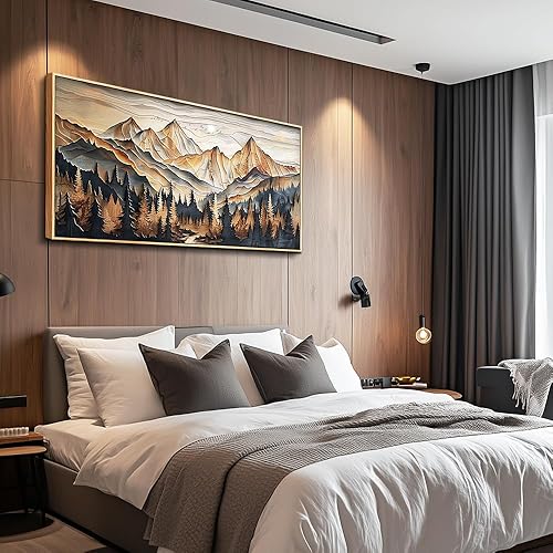 Miniatura 6 de QIYILEXWART Lienzo de cultivo de madera para pared de sala de estar, decoración de pared para dormitorio, oficina, decoración de pared, pintura de