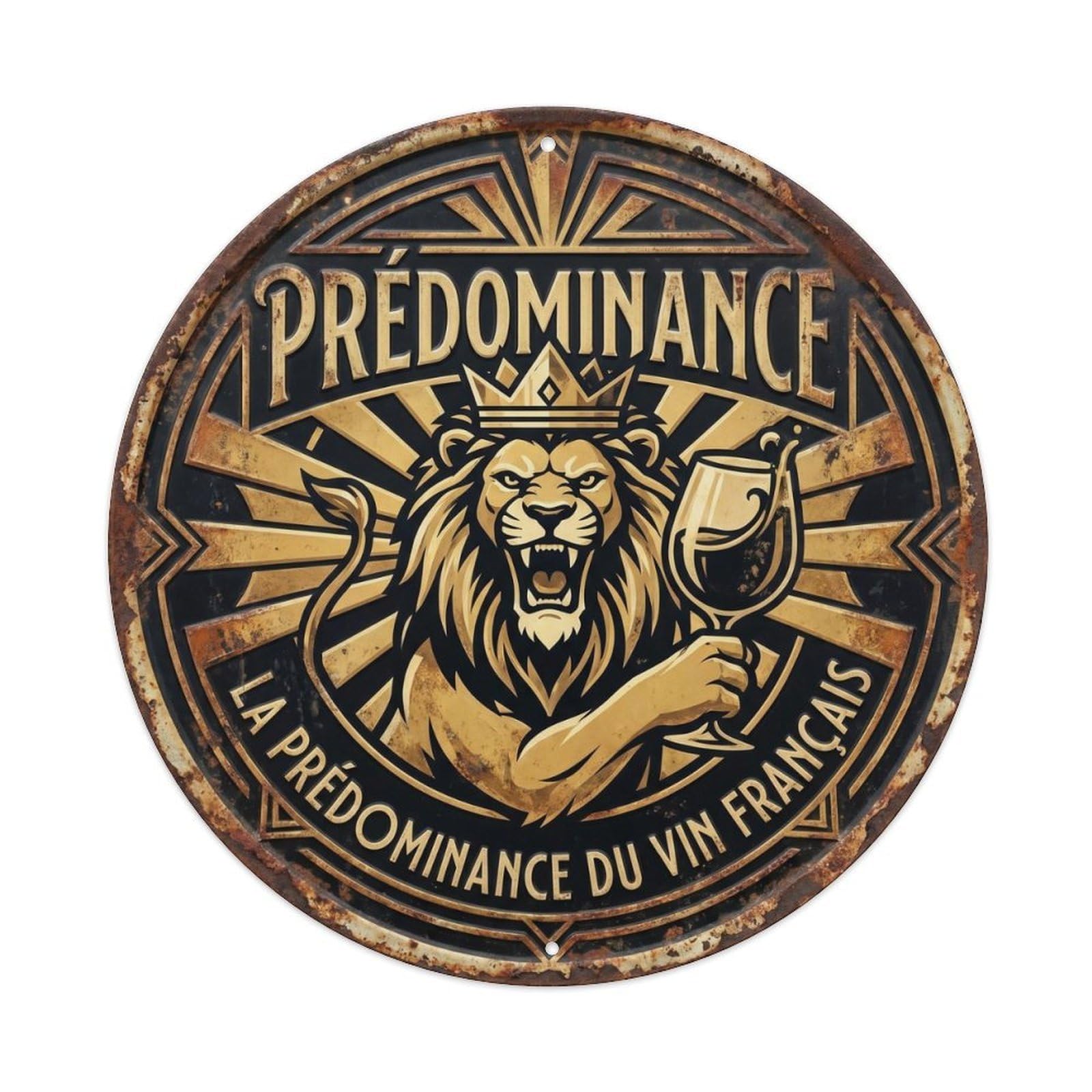 Dominance Humorous Tavern Dominance Vintage Metal Tin Sign Plaque Wall Decor for Cafe, Club Bar, Office, Garden Metal Poster 8x8Inch
