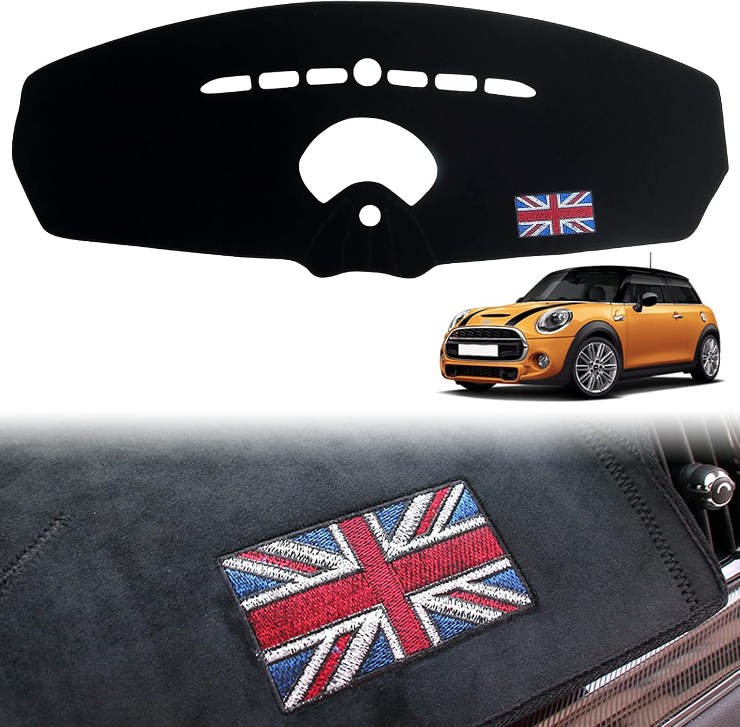 Dashboard Dash Board Cover Mat Pad Carpet Non-Slip Custom Compatible with BMW Mini Cooper R F Series Protector Sun Shield (F60)