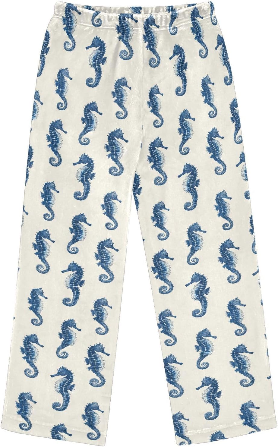 visesunny Dark Blue Seahorses Boys Pants for Kids Fleece Bottoms Long Jogger Pants Trousers with Pockets Size 6-14Y