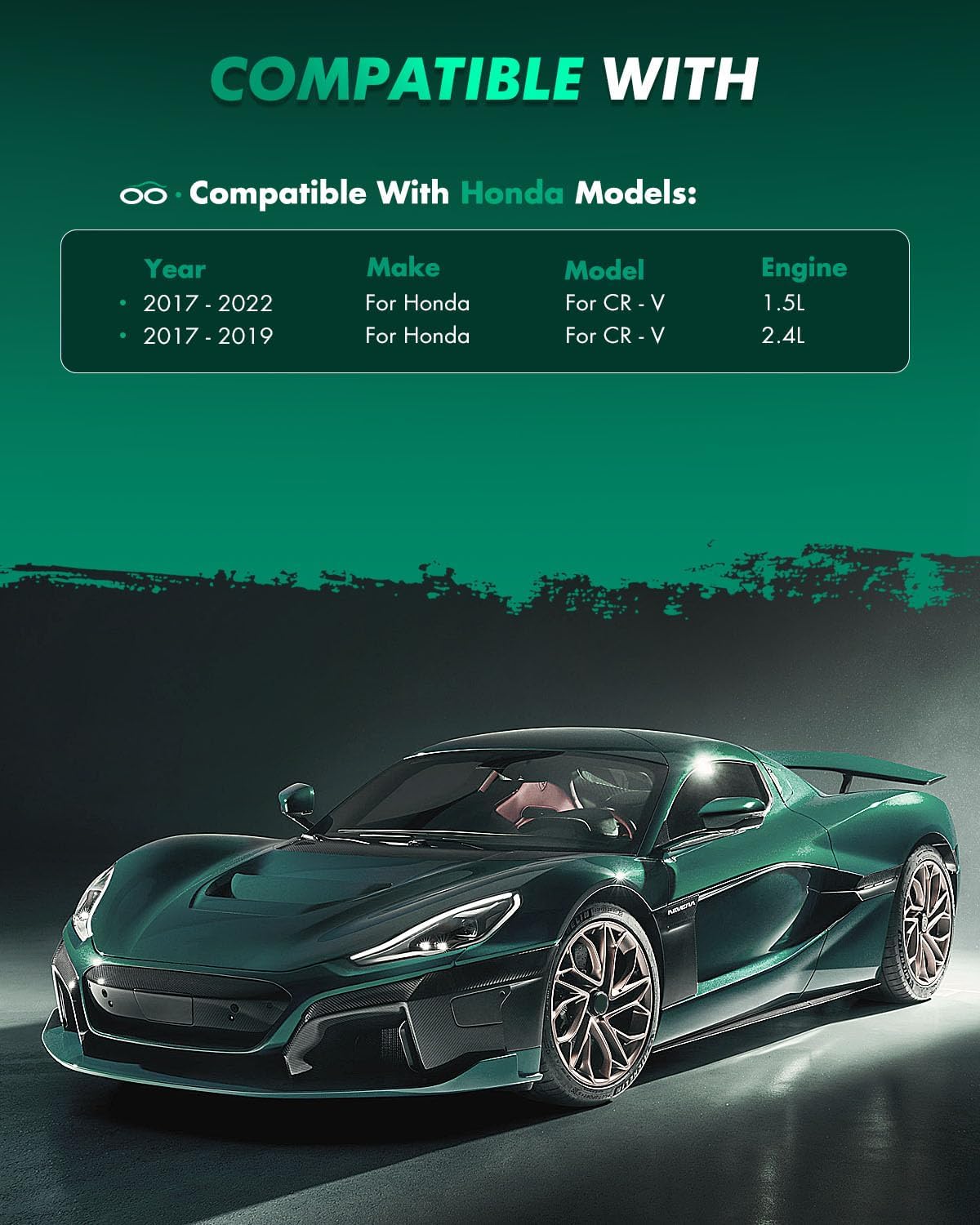 SCITOO Front Rear Disc Brake Pad Set 8PCS w/Hardware Fit For Honda For CR-V 2017 2018 2019 2020 2021 2022