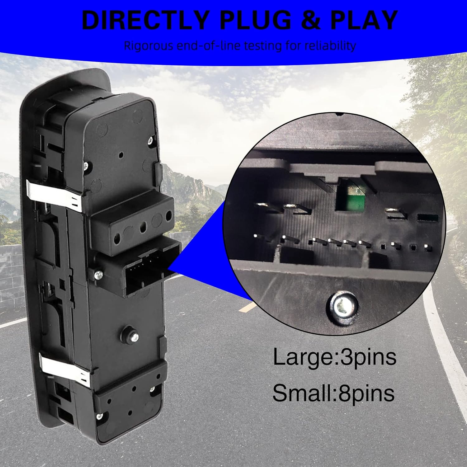 Power Window Switch Compatible with 2016-2021 Grand Cherokee Replaces 68289803AB 68319803AA 68289803AA