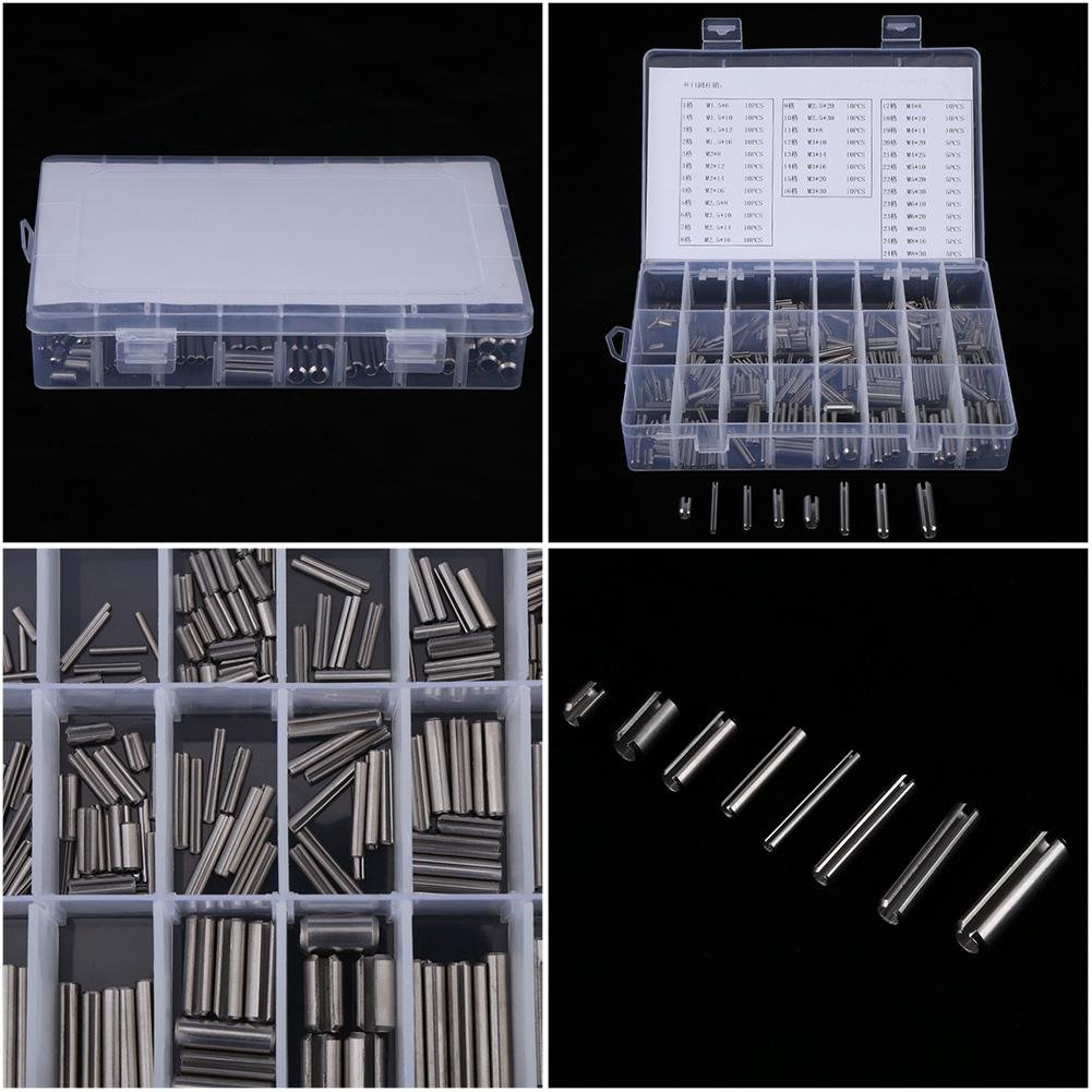 280 Piezas Conjunto de de Pasadores Reloj,Caja de Pasadores Acero Inoxidable Rolson Tools M1.5 M2 M2.5 M3 M4 M5 M6 M8 para la Industria Mecánica con Caja de Plástico