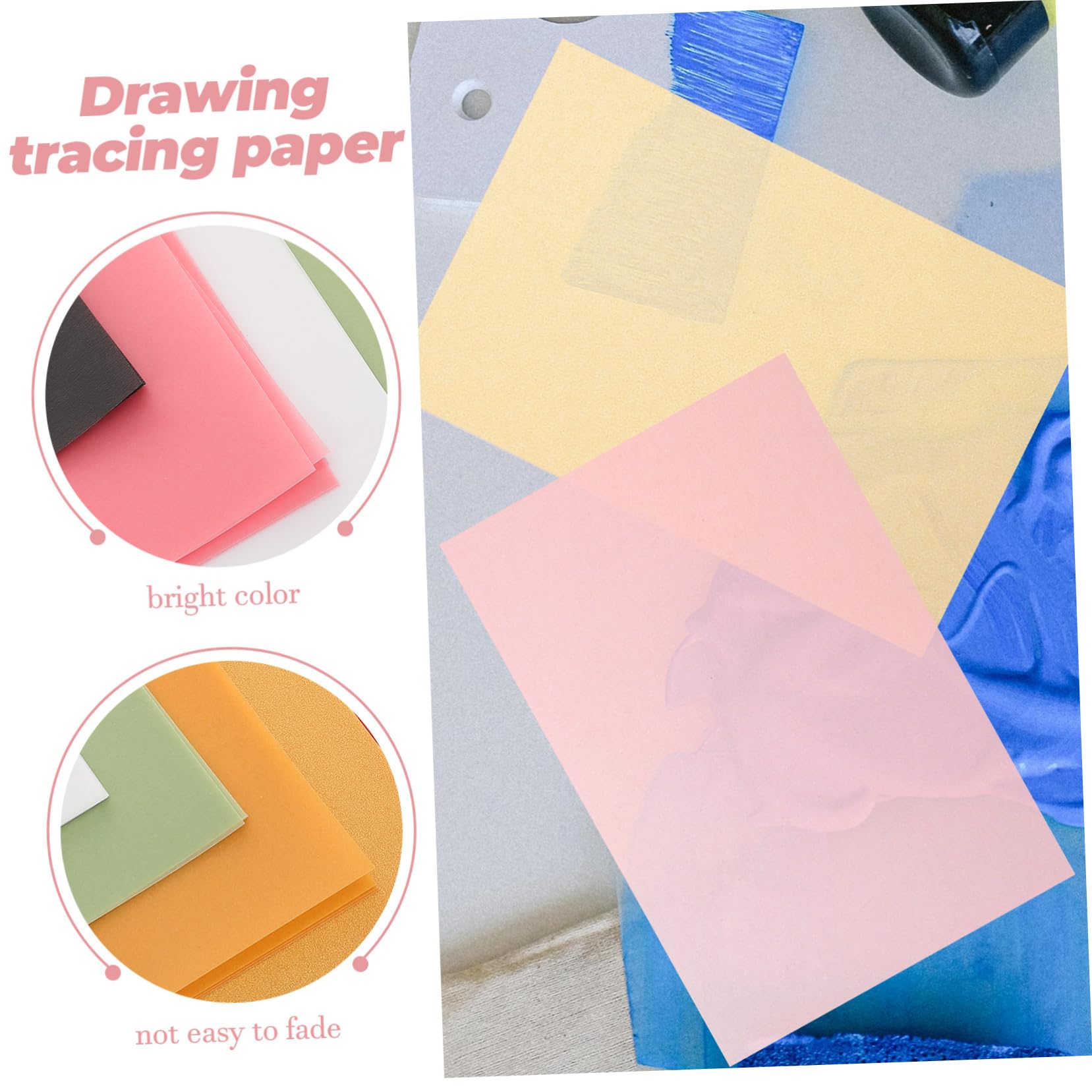 VILLCASE 5 Set Di Accessori Per Pittura Carta Da Trasferimento Carta Da Lucido Per Disegno Artistico E Calligrafia 50 Pezzi*5