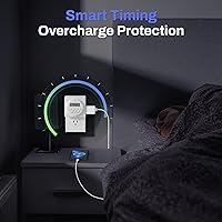 Vista 7 de BN-LINK Toma de temporizador digital para interiores, interruptor de luz programable de 7 días de salida doble, temporizadores de enchufe de 3