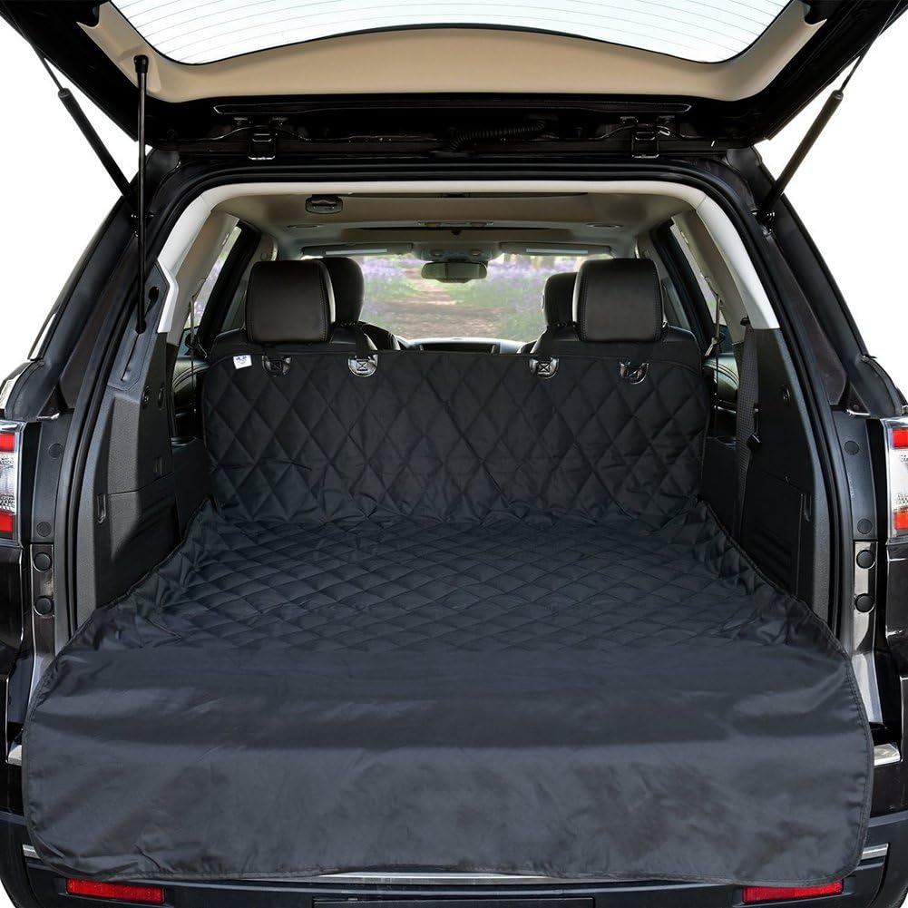 HCMAX Luxury Dog Vehicle Cargo Liner Cover Pet Seat Cover Bed Floor Mat Nonslip Waterproof Universal for Car SUV Truck Jeeps Vans Black - XL
