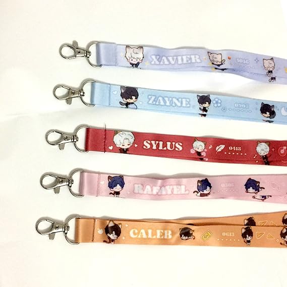 Love and deepspace lanyards for id Badges Sylus Caleb Zayne Rafayel Xavier Funny Work Name Tags Keychain Lanyard Hanging Rope Merch Used for Students, Nurses, and Work permits (Sylus)