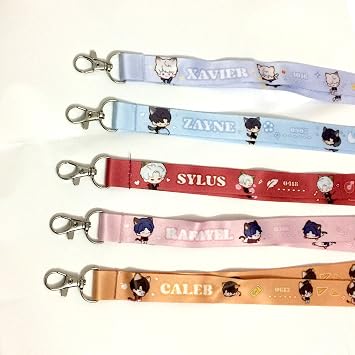 Love and deepspace lanyards for id Badges Sylus Caleb Zayne Rafayel Xavier Funny Work Name Tags Keychain Lanyard Hanging Rope Merch Used for Students, Nurses, and Work permits (Sylus)