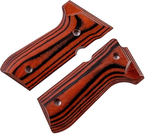Miniatura 37 de Guuun Empuñadura de madera para Beretta 92/96 de tamaño completo 92FS Grips, panel de mango de pistola compuesto de madera de color A