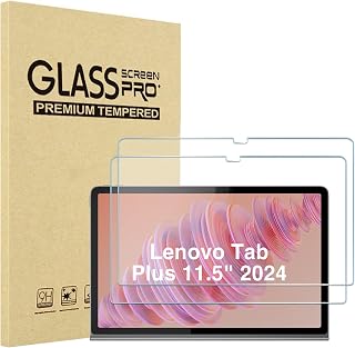 ProCase 2 Stück Displayschutzfolie für 11,5'' Lenovo Tab Plus 2024, Schutzfolie Schutzglas Screen Protector Displayschutz Glas -Klar