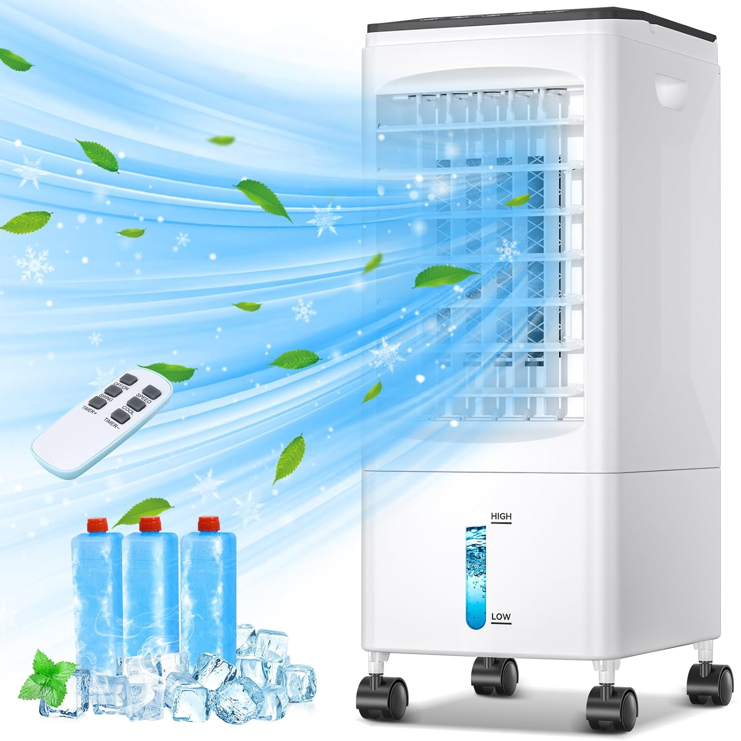 Portable Air Conditioners Portable AC Unit Evaporative Air Cooler w 1 6 Gal Water Tank 3 Speeds 60