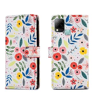 Pinaaki Enterprises Infinix Hot 10s Flip Case | Premium Leather Flip Cover | Card Pockets | Wallet Stand | Designer Flip Cover for Infinix Hot 10s- Multi