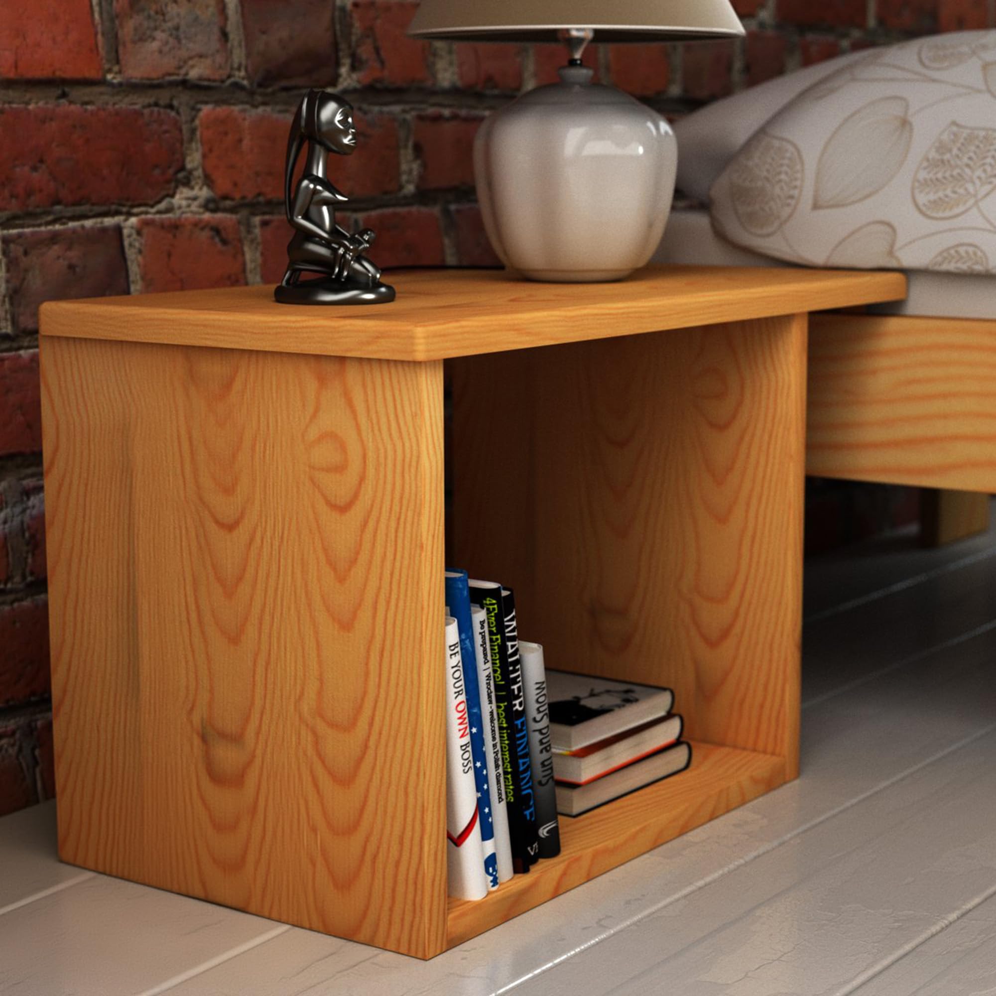 Nodax Wooden Bedside Tables β B6 Side Table Made with Solid Pine Wood, Bedside Cabinet for Bedroom, Nightstand Side Table, Bedroom Furniture | (Alder)