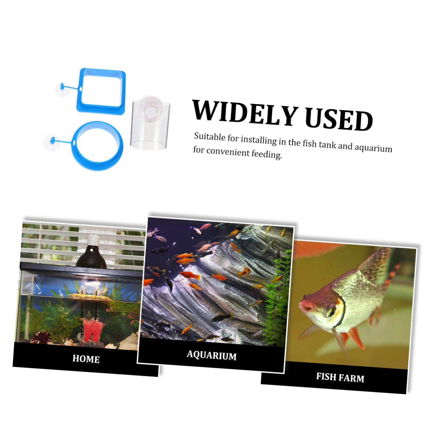 Hohopeti Non-Slip Fish Feeder Ring Reusable Floating Feeding Circle for Tropical Fish Aquariums