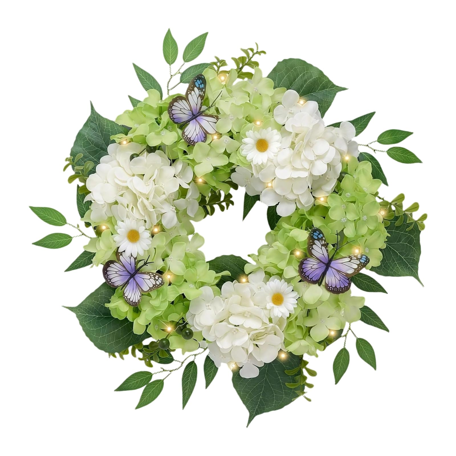 Artificial Flower Wreath with Realistic Leaves for Front Door Farmhouses Garden Wedding Decoration Artificial Wreath Party Decoration Faux Flower Door Hanger Holiday Party Wedding Location Home Deck