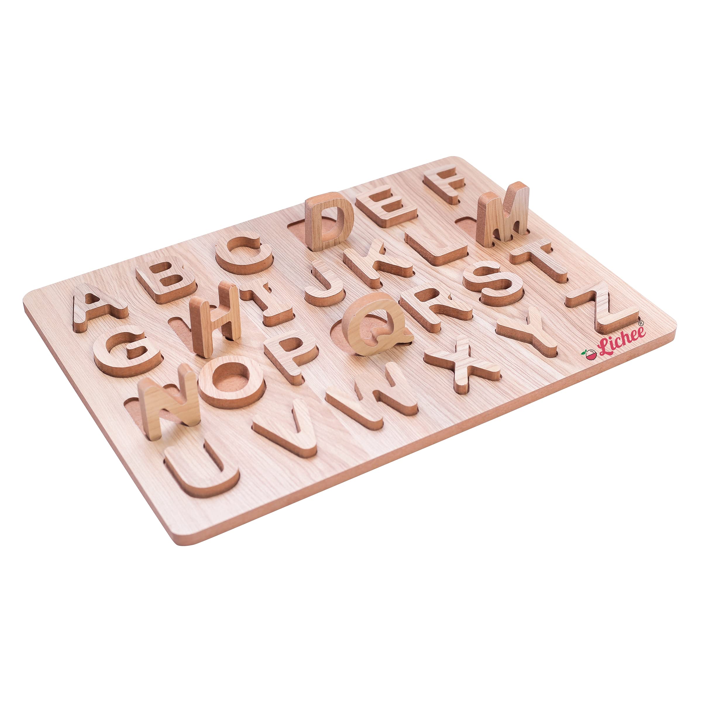 Lichee® English Capital Alphabet Letters Learning Educational Puzzle Toy | Capital Word ACBD | Educational Puzzle Toys for 2+ Years Old Kids (ABCD Puzzle Board) (B098XRLK8R) Amazon Price History, Amazon Price Tracker
