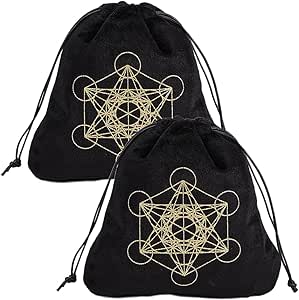 CREATCABIN 2 Pcs Tarot Sac de Rangement Épais Velours Pochettes d CREATCABIN 2 Pcs Tarot Sac de Rangement Épais Velours Pochettes d