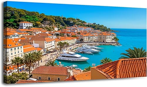 Miniatura 11 de 20"x 40" Canvas Wall Art Rustic Farmhouse Vintage Barn Country Field Landscape Acrylic Paint Framed Pictures Painting Prints Large Wall Art for