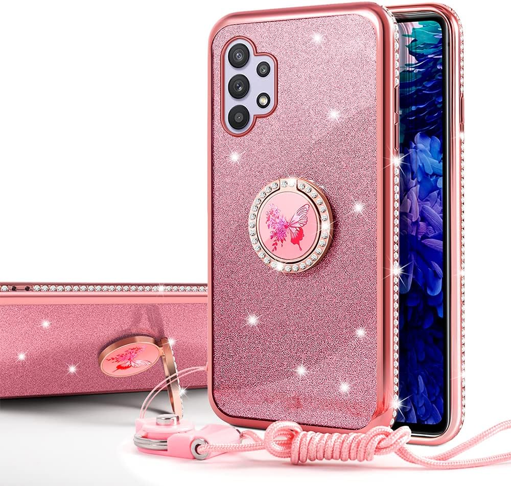 Liquid Silicone Case Samsung Galaxy A32 Phone Cases Purple A32 Samsung  Android Cases Rainbow Gradient Liquid