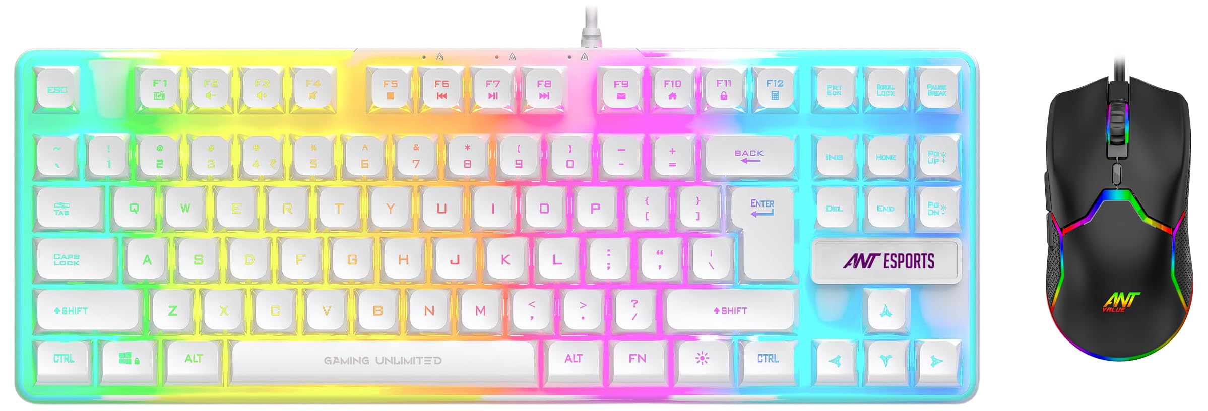Ant Esports MK700 V2 Membrane TKL Wired Gaming Keyboard & Ant Value GM1001 USB Wired Gaming Mouse-picture-11