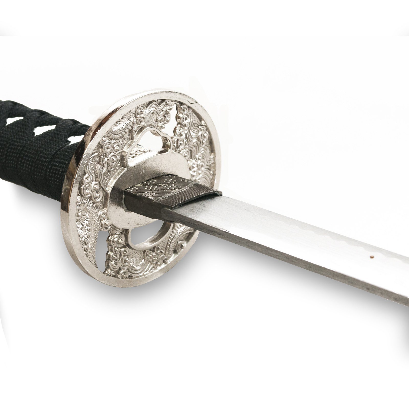 KATANA ORNAMENTALE SPADA GIAPPONESE PER ARREDAMENTO NERA DRAGONE CON DRAGO BLACK DRAGON IN METALLO