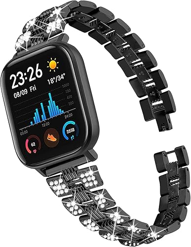Miniatura 5 de TenCloud Bandas compatibles con Amazfit GTS 2 MiniBip U Pro, pulsera de repuesto ajustable de metal de acero inoxidable con cristal para GTS 2 Mini