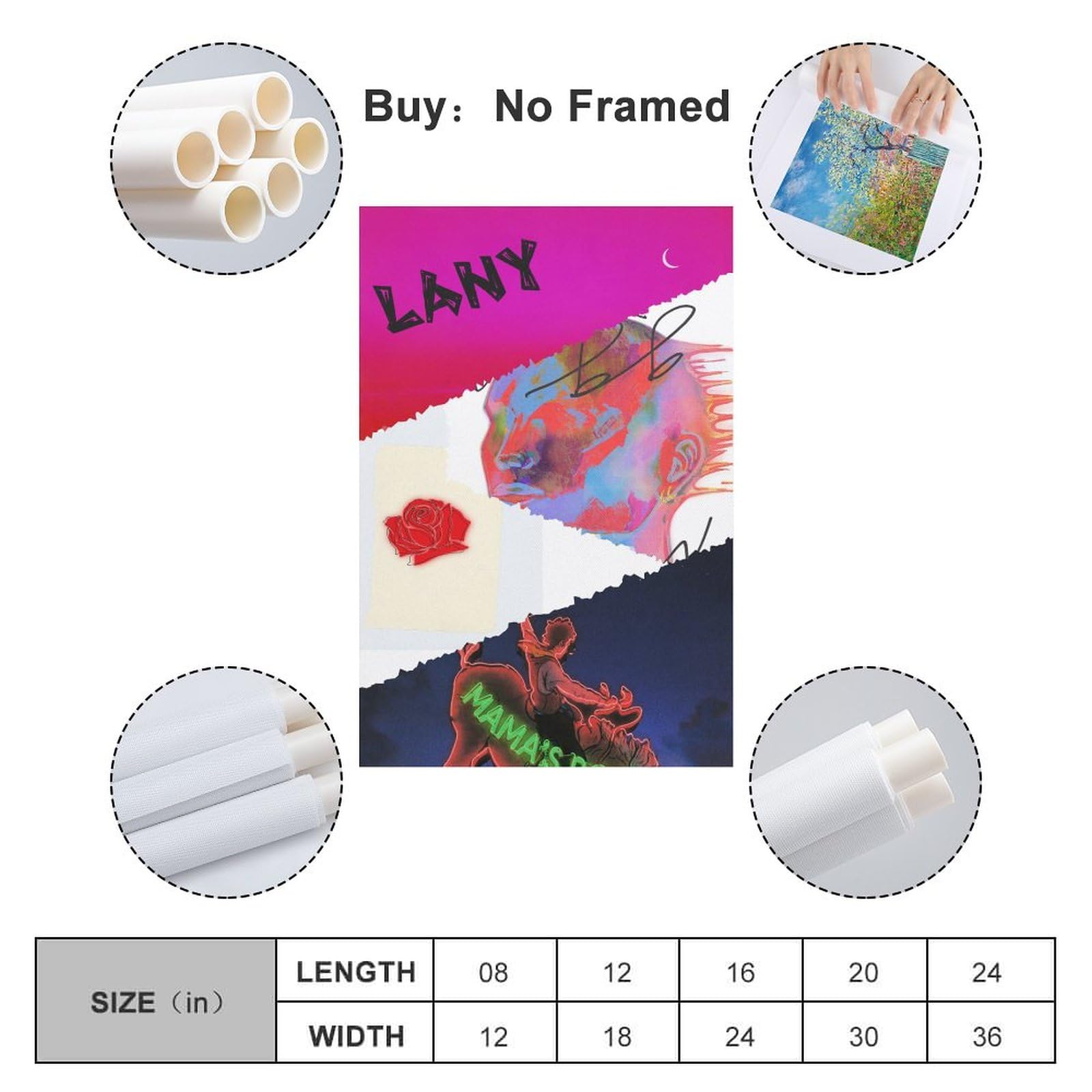 Amazon.co.jp: YNTNDYGV Lanyポスターアルバムカバーポスター 音楽