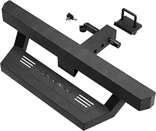 Hitch Step Fits for 2" Hitch Receiver Tow Hitch Step with Pin Lock Bumper Protector Textured Black & Strong Steel Construction 350LBS Maximum Load