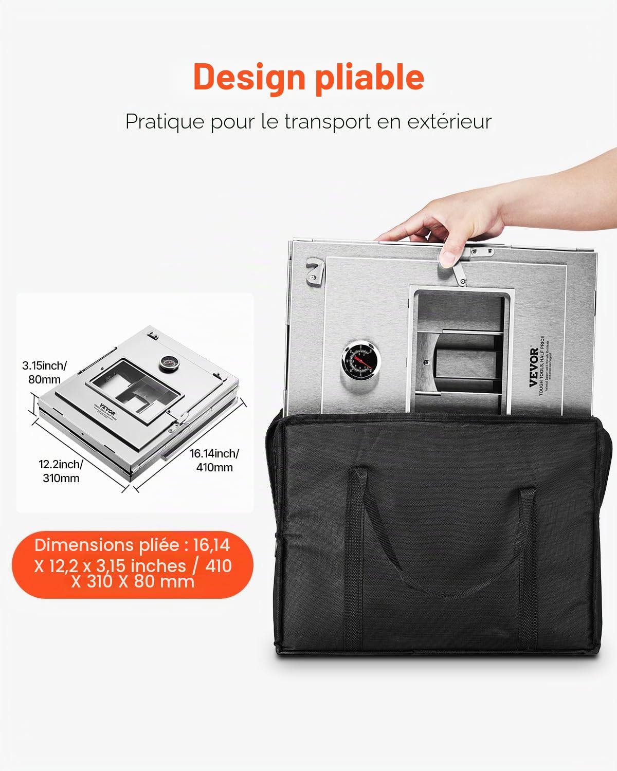 VEVOR Four de camping en plein air, réchaud de camping portable pour camping, jardin, pique-nique, cuisine en plein air