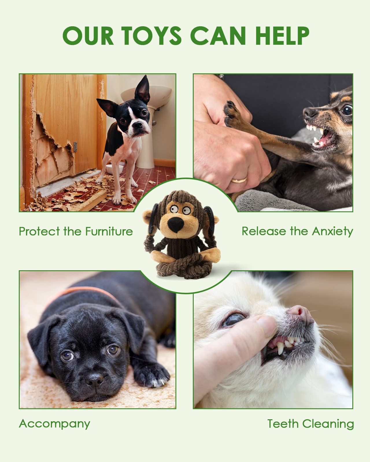 HGB Juguetes chirriantes para cachorros, juguetes masticables de peluche para dentición, juguetes para perros pequeños, juguetes para perros pequeños para razas pequeñas, lindos juguetes interactivos