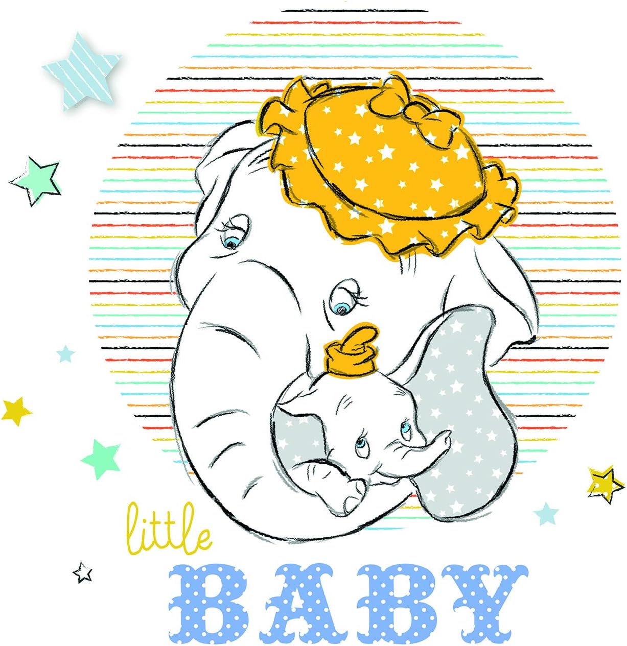 Komar Disney Wall Picture Dumbo Little Baby | Nursery/Baby Room Decoration Art Print | Size 40 x 50 cm (Width x Height) | Without Frame | WB028-40 x 50 cm