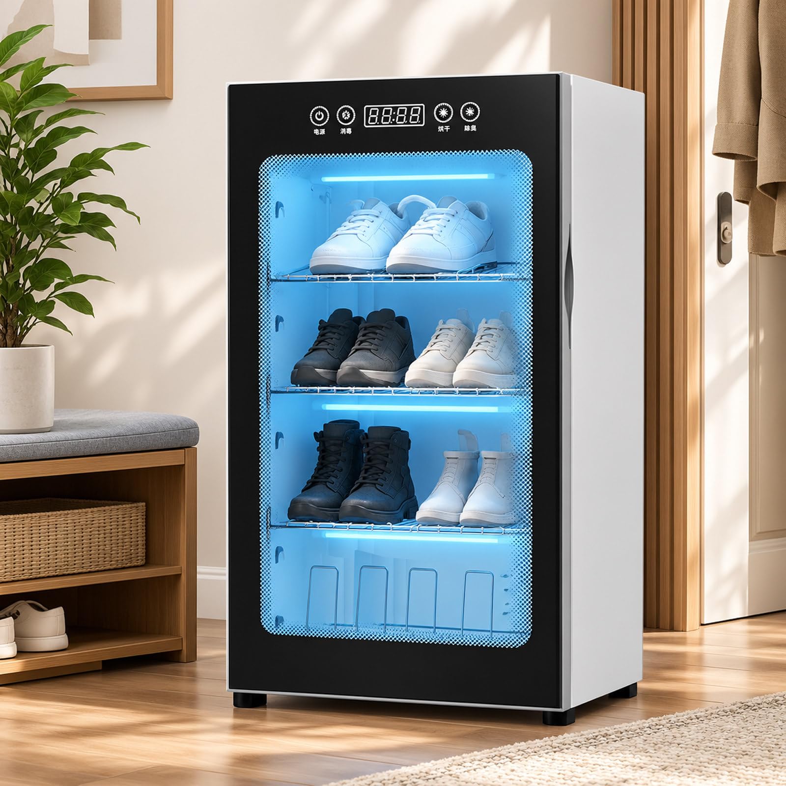 Asciuga Scarpe Elettrico con Timer Regolabile 4-Tier