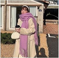 Vista 115 de Bufanda grande y gruesa de gran tamaño, esponjosas, de lana grande, gruesa, cálida para invierno