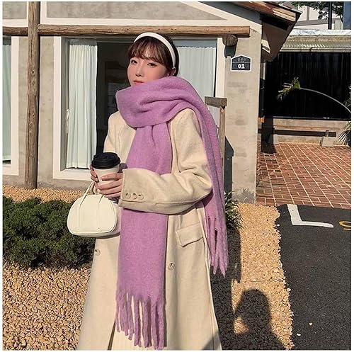 Miniatura 115 de Bufanda grande y gruesa de gran tamaño, esponjosas, de lana grande, gruesa, cálida para invierno