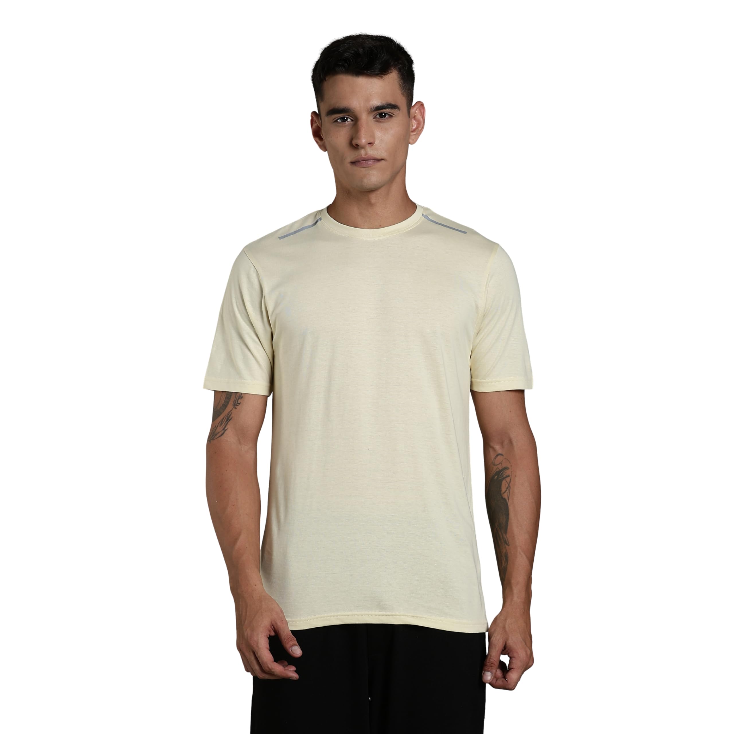Men's Athleisure Tee – Lightweight, Soft-Stretch Fabric with a Classic Round Neck for All-Day Comfort