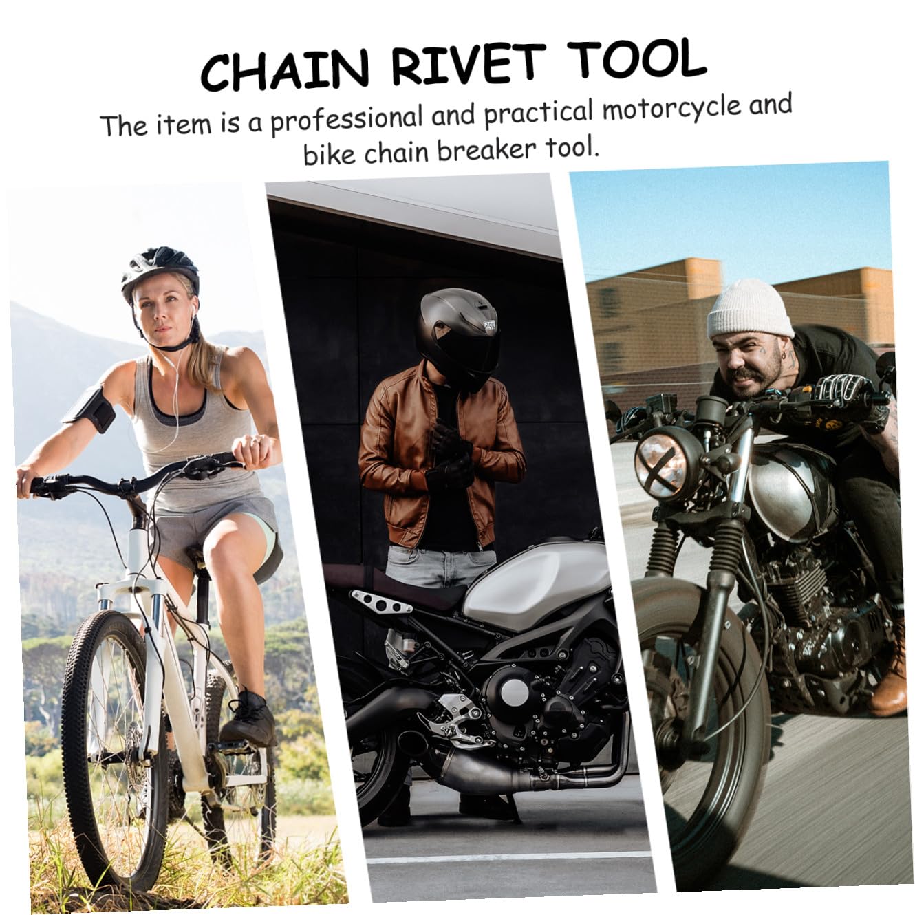 Rompecadenas Modelo 25 de Bicicleta y Motocicleta, Herramienta de Acero para Extraer Eslabones, Cortar Cadena y Empujar Pasadores