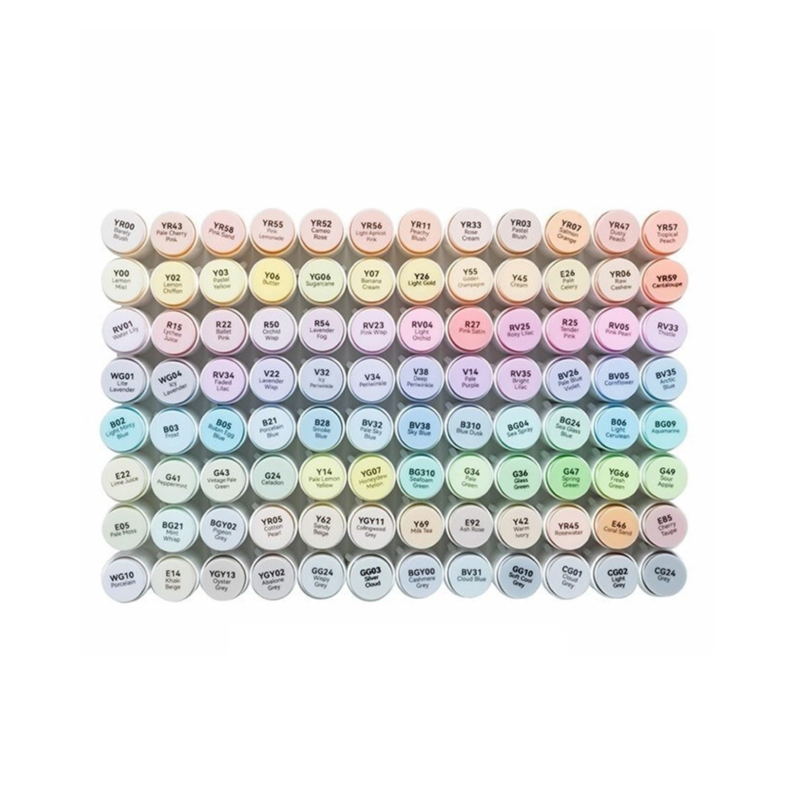 Juego de rotuladores 96 Colores Pastel, marcadores artísticos, Puntas Dobles Recargables(Brush Chisel 96 CLR)