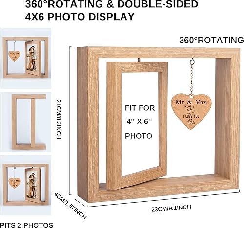 Vista 43 de Marco de fotos para parejas, marco de fotos de aniversario, marco de fotos de compromiso, regalos para parejas, novio, novia, marido, esposa,