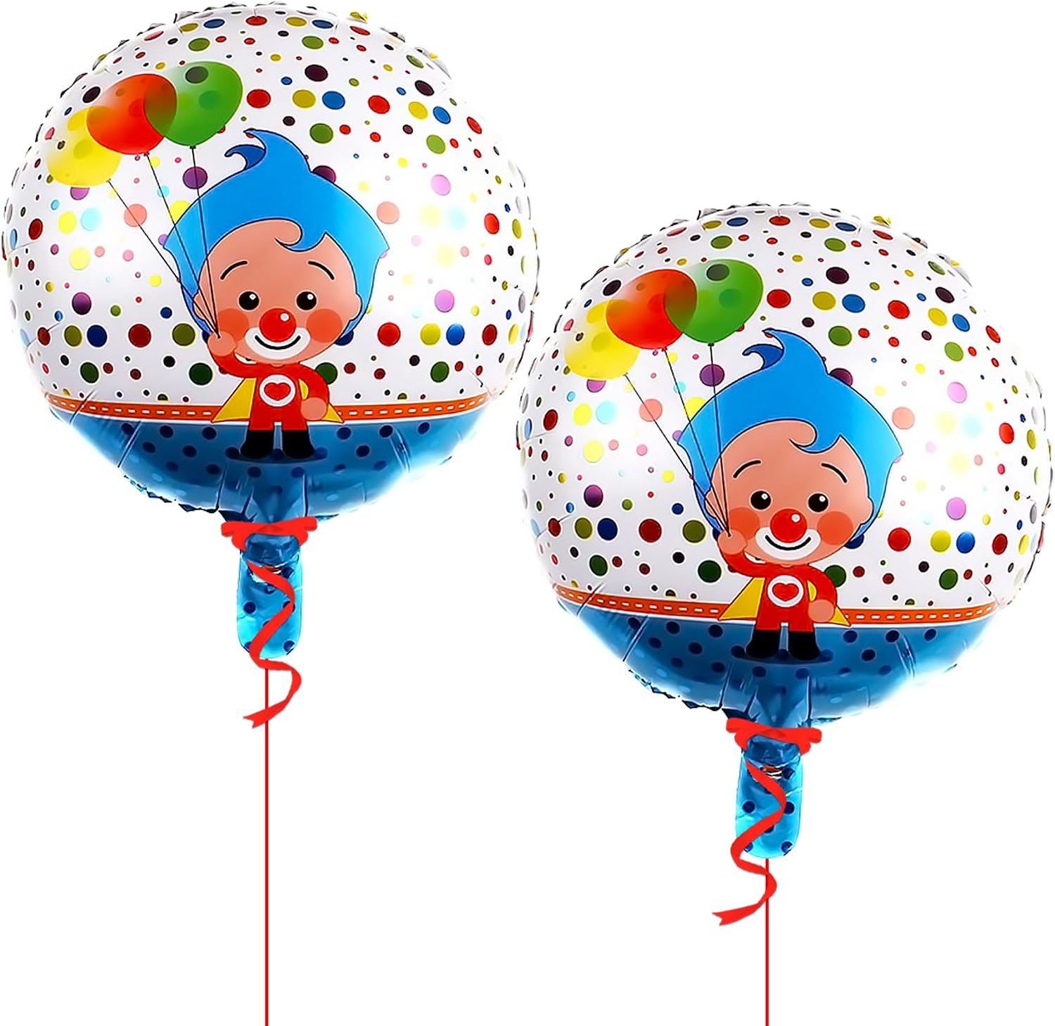 KatchOn, 18 Inch Carnival Balloons - Pack of 2 | Carnival Theme Party Decorations | Circus Theme Party Decorations | Carnival Decorations, Plim Plim Party Decor