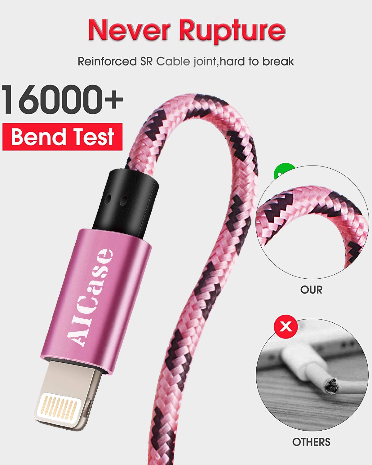 2-Pack 10ft 3M [A pple MFi Certified] L ightning Cable Phone Charger Cable,Nylon Braided USB Fast Charging Cord Compatible with Phone 11/11 pro max/X/Xs Max/XR / 8/8 Plus / 7/7 Plus Pad, Pod