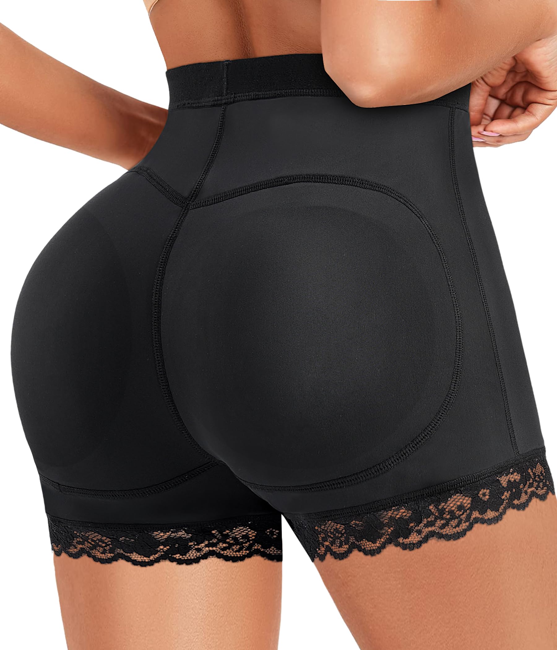 AOSBOEI Women Butt Lifter Panties Padded Shapewear Hip Enhancer Pads Shorts Seamless Underwear Tummy Control Boyshorts