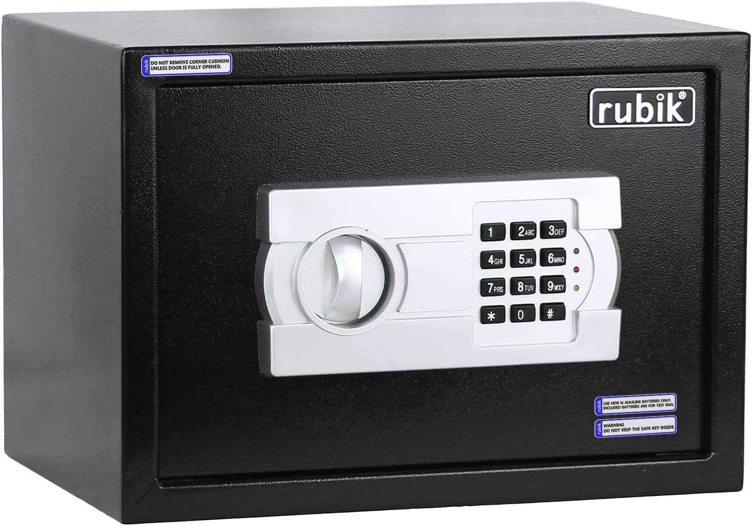 Safe Box A4 Document Size with Digital Lock and Override Key for Home Office Shop Business RB-25EG6 (25x35x25cm) Black